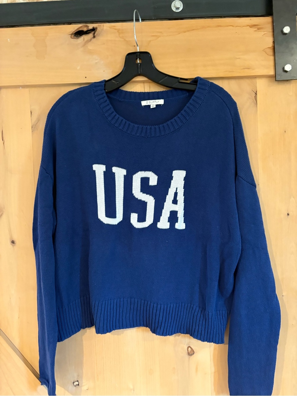 Z SUPPLY: Blue USA Knit Sweater - Women's